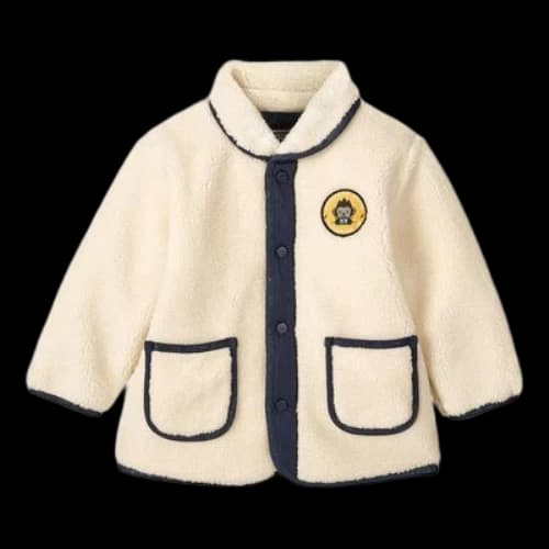 (GS) Skechers Casual Graphic Furry Jacket 'Beige Black'