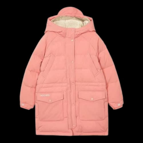 (GS) Skechers Lifestyle Series Long Down Jacket 'Orange Purple'