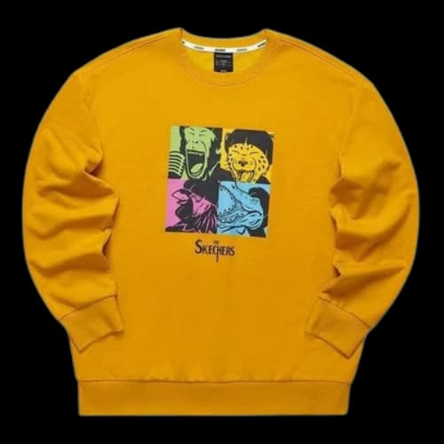 Skechers Graphic Casual Crew Sweater 'Yellow Blue Purple'