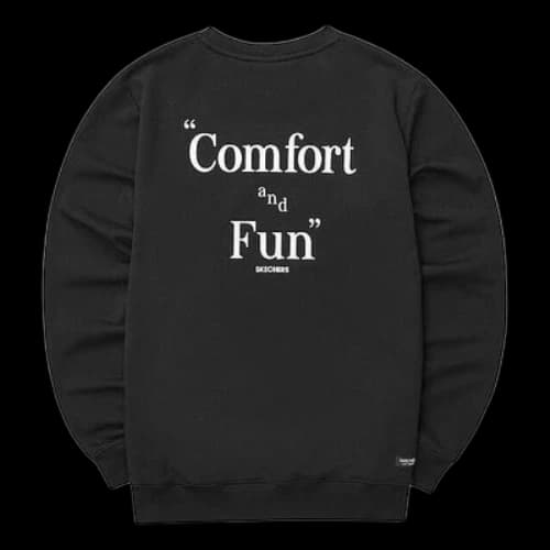 Skechers Letter Printed Sweater 'Black White'