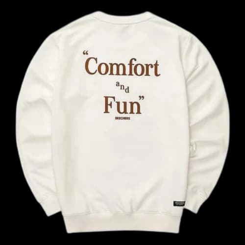 Skechers Letter Printed Sweater 'White Red'