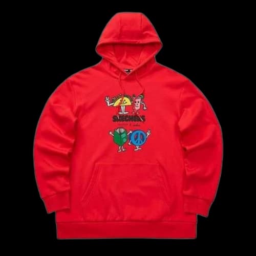 Skechers Fun Cartoon Printed Fleece-Lined Hoodide 'Red Grey Navy'