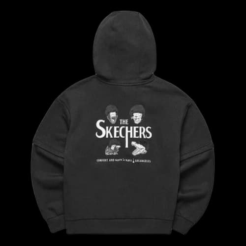 Skechers x Hilarious Monster Graphic Hoodie 'Black White' (Women's)