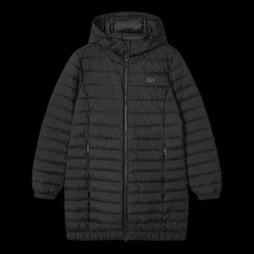 Skechers Long Down Jacket 'Black' (Women's)