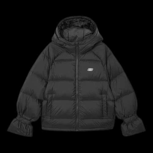Skechers Zip-up Hooded Long Sleeve Down Jacket 'Black' (Women's)