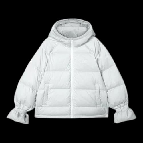 Skechers Zip-up Hooded Long Sleeve Down Jacket 'White' (Women's)