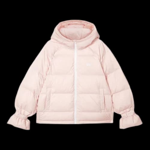 Skechers Zip-up Hooded Long Sleeve Down Jacket 'Pink' (Women's)