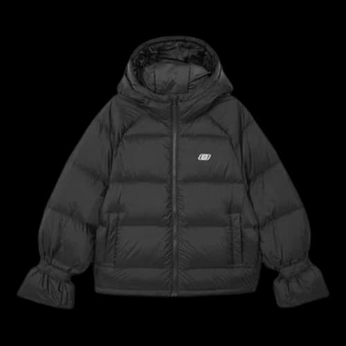 Skechers Zip-up Hooded Long Sleeve Down Jacket 'Black' (Women's)