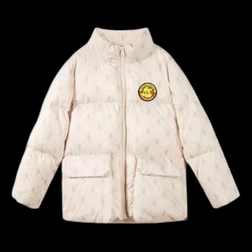 (GS) Skechers x Pokmon Casual Warm Loose Down Jacket 'Beige'