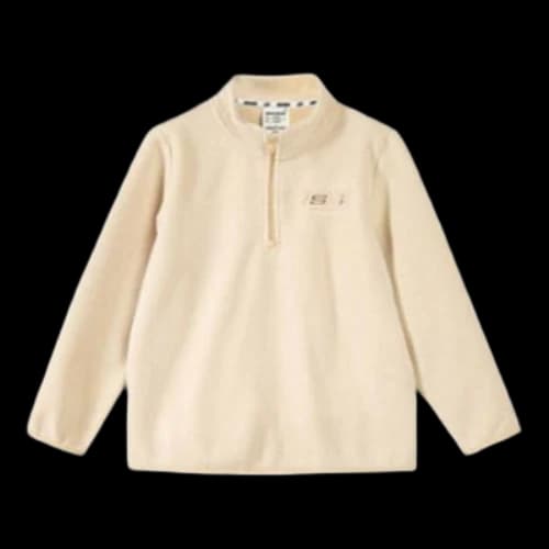(GS) Skechers Graphic Half-Zip Crew Sweater 'Beige'