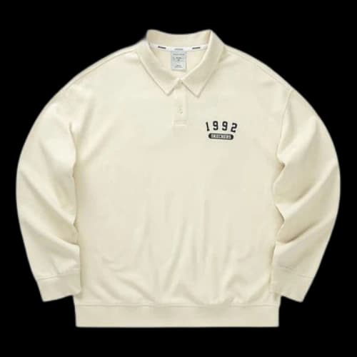 Skechers x Hilarious Monster Long Sleeve Knitted Polo Shirt 'Beige Black'