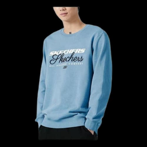 Skechers Letter Printed Crew Sweater 'Teal'