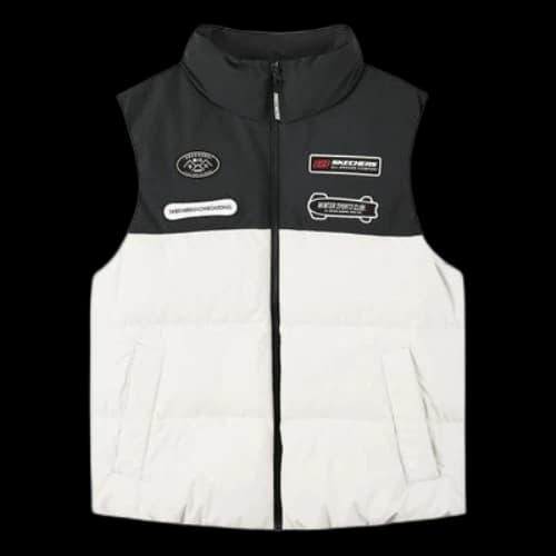 Skechers Casual Fashion Down Vest 'Black White'
