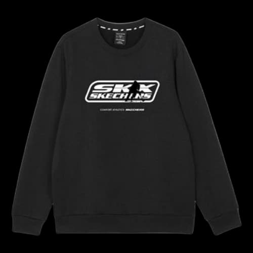 Skechers SKX Printed Crew Sweater 'Black White'