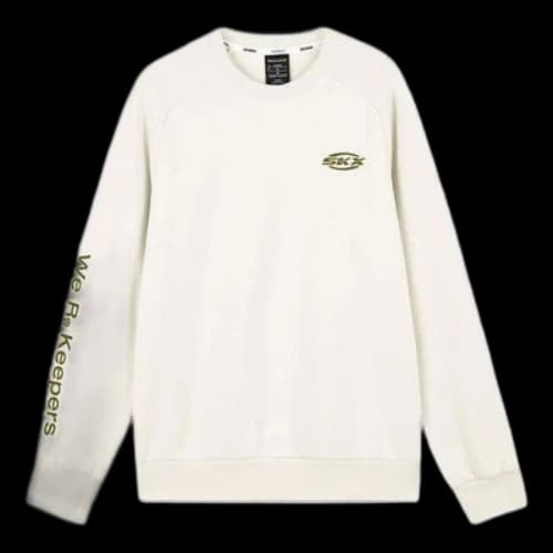 Skechers SKX Letter Print Crew Sweater 'White Black'