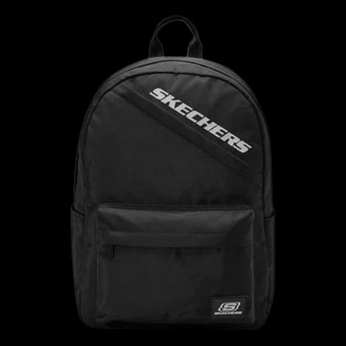 Skechers Zipper Closure Large Capacity Fabric Backpack 'Black White'