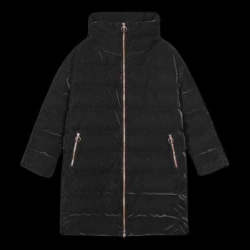 Skechers Solid Color Stand-up Collar Zip-up Quilted Jacket 'Black'