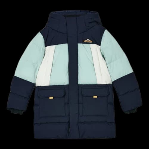(GS) Skechers Mid-Length Down Jacket 'Navy White Teal'