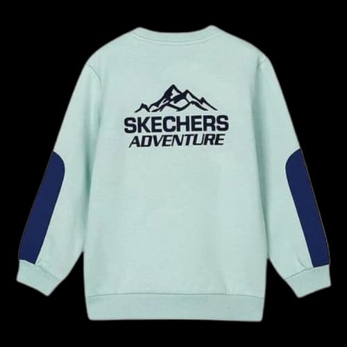 (GS) Skechers Graphic Long Sleeve Sweater 'Teal Blue'