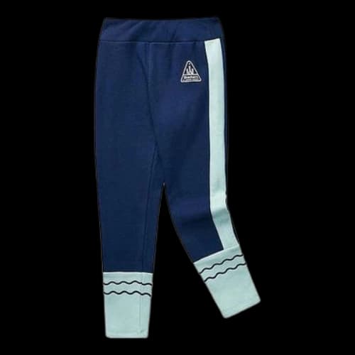(GS) Skechers Mid-Waist Straight Tight Fleece Lined Leggings 'Navy Teal'