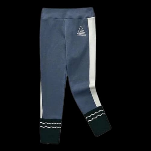 (GS) Skechers Mid-Waist Straight Tight Fleece Lined Leggings 'Grey Black White'