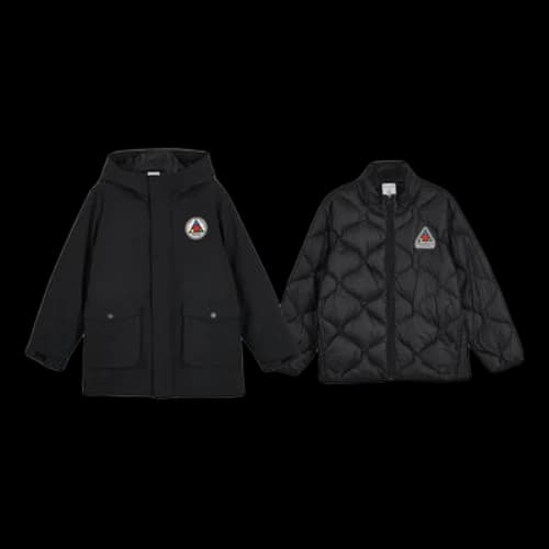 (GS) Skechers Stroll Series 3-In-1 Down Jacket 'Black'