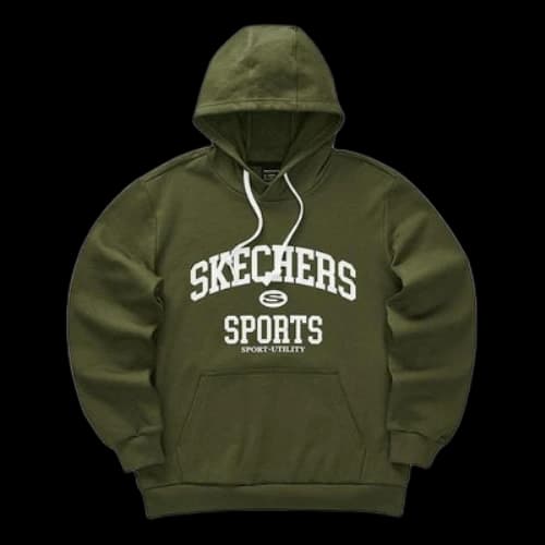 Skechers Casual Letter Printed Hoodie 'Green White'