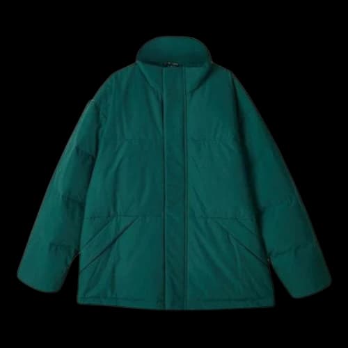 Skechers Sport Lifestyle Series Letter Printed Zip-up Down Jacket 'Green Tan White'