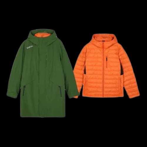 Skechers Casual Hooded 2-In-1 Jacket 'Green Orange'