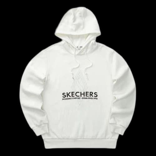 Skechers Diamond Series Letter Hoodied 'White Black'