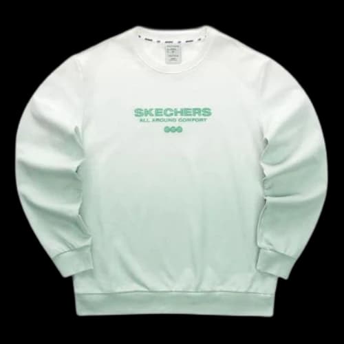 Skechers Gradient Letter Crew Sweatshirt 'Green White'