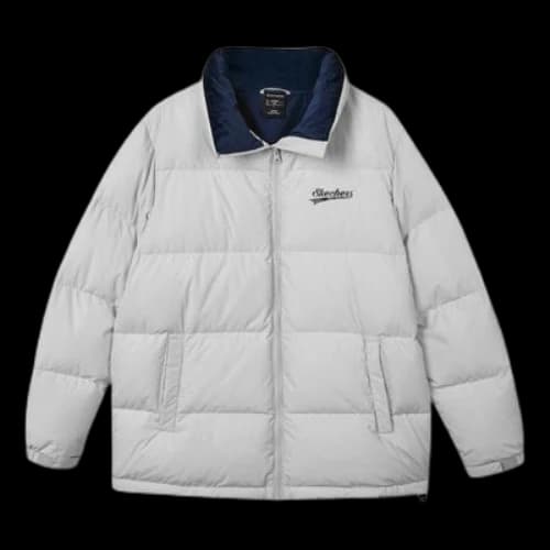 Skechers Casual Down Jacket 'Grey Navy'