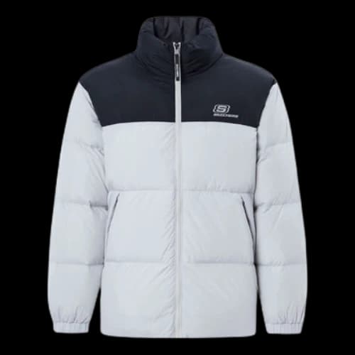 Skechers Casual Down Jacket 'Grey Black'