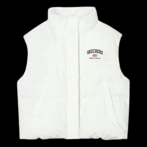 Skechers Sport Casual Loose Knit Vest 'White Black Red' (Women's)