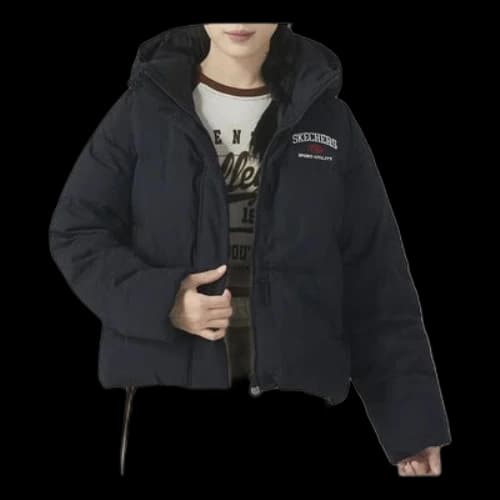 Skechers Casual Letter Printed Down Jacket 'Black' (Women's)