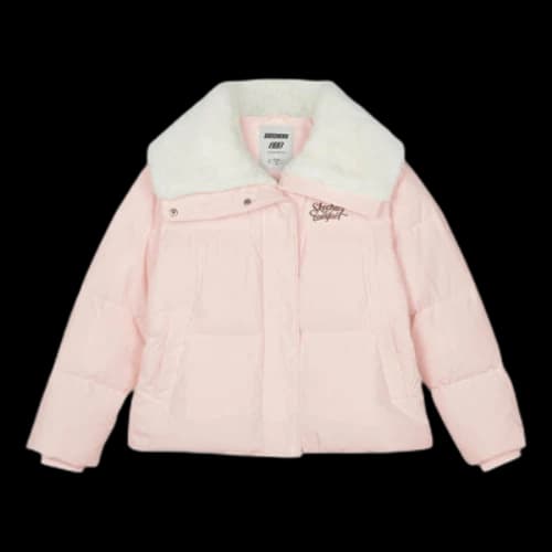 Skechers FASHION Letter Printed Down Jacket 'Pink White' (Women's)