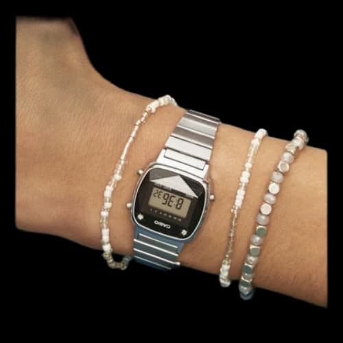 CASIO VINTAGE Series Mini Retro Series LA670WEAD-1EF Mens Silver Digital