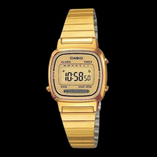 CASIO Quartz Waterproof Unisex Gold Digital