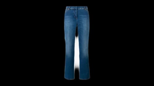 Valentino Women's Garavani Blue Rockstud Mid Rise Kick Flare Jeans Blue