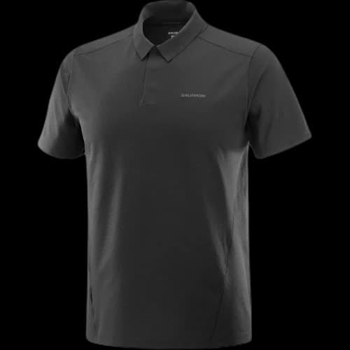 SALOMON Trackline Polo Shirt Men's Black