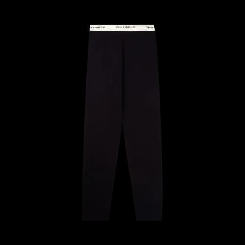 Sporty & Rich Serif Logo Ribbed Legging 'Black'