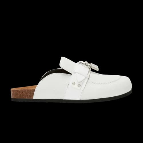 JW Anderson Padlock Loafer Leather Mules 'White' (Women's)