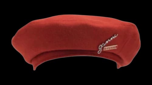 Barbour x Ganni Wool Beret Red