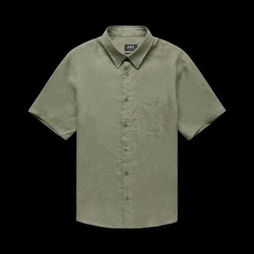 A.P.C. Bellini Short-Sleeve Shirt 'Grey/Green'