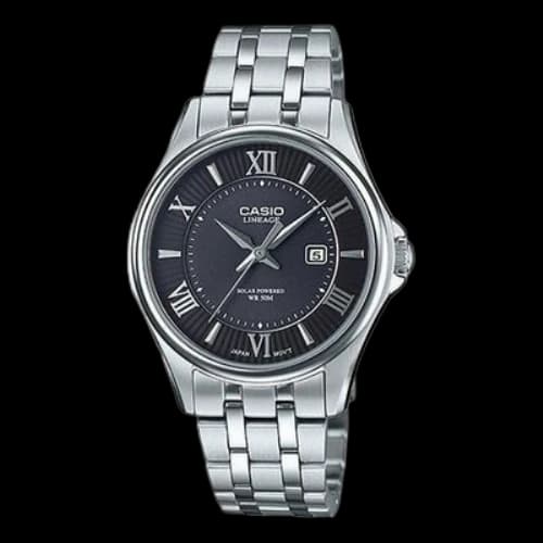 CASIO Lineage Series Elegant Watch Silver LIS-203D-1AV Black Analog