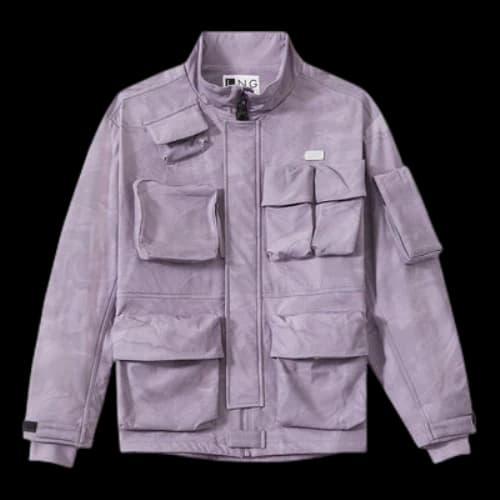 Li-Ning LNG Functional Series Multiple Pockets Solid Color Stand Collar Jacket Yellow Purple