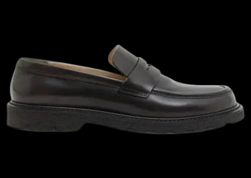 LOEWE Blaze Leather Loafer Mink Black (Women's)