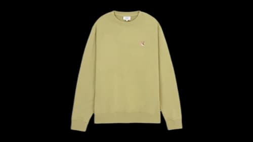 Maison Kitsune Fox Head Sweatshirt Green