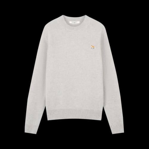 Maison Kitsuné Baby Fox Patch Regular Jumper 'Light Grey'