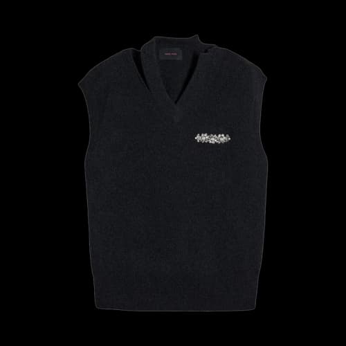 Simone Rocha Merino Seam Bite Vest W/ Emb 'Grey'